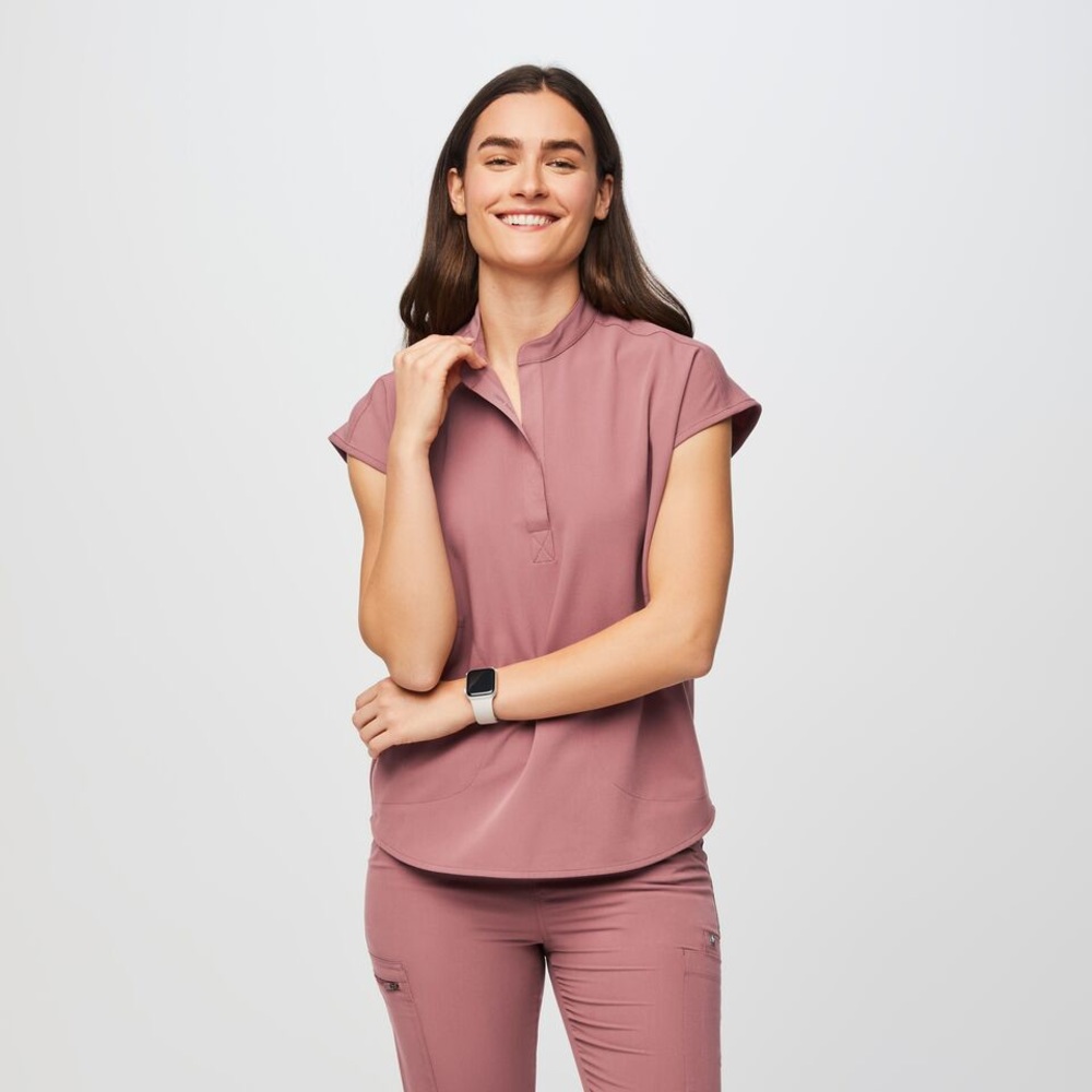 Figs Women Mauve Rafaela Scrub Top